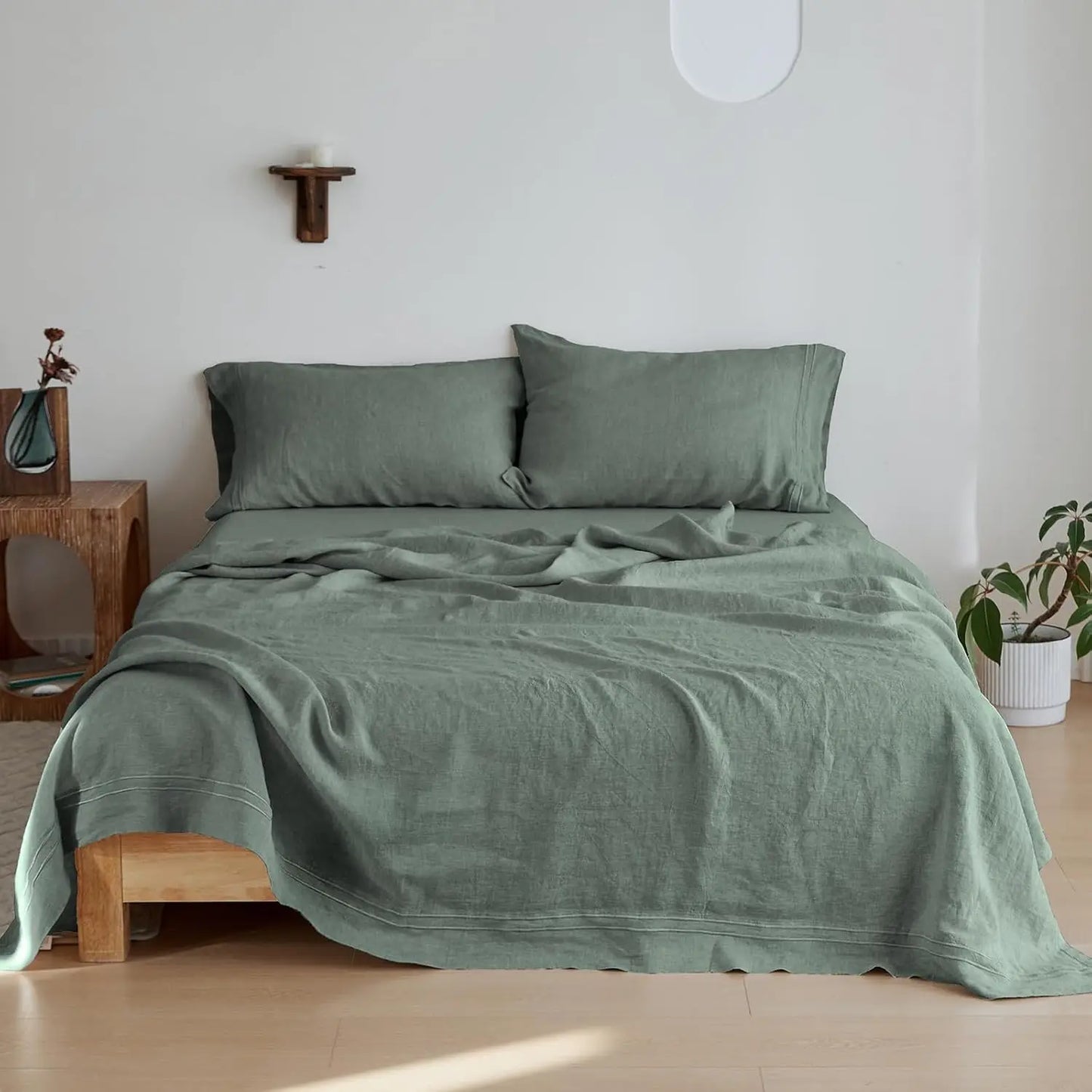 Simple&Opulence 3/4 Pcs 100% Bed Linen Sheet Set