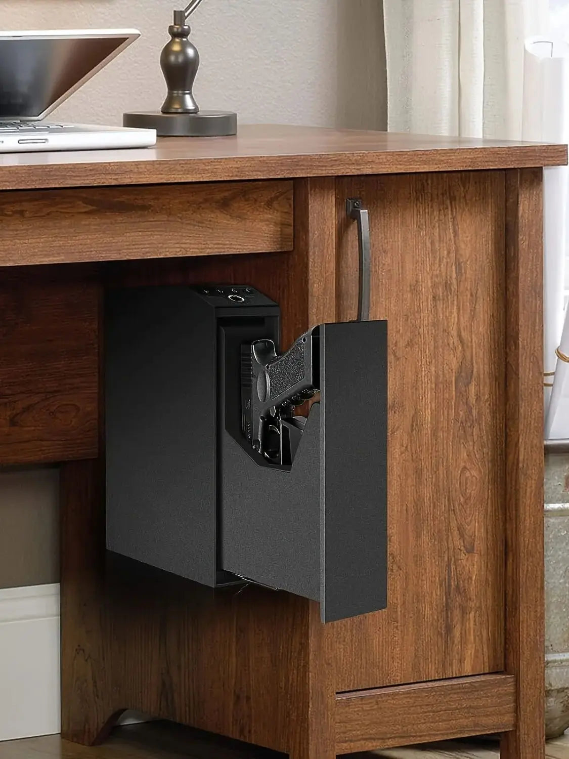 Biometric Slider Handgun Gun Safe For Nightstand