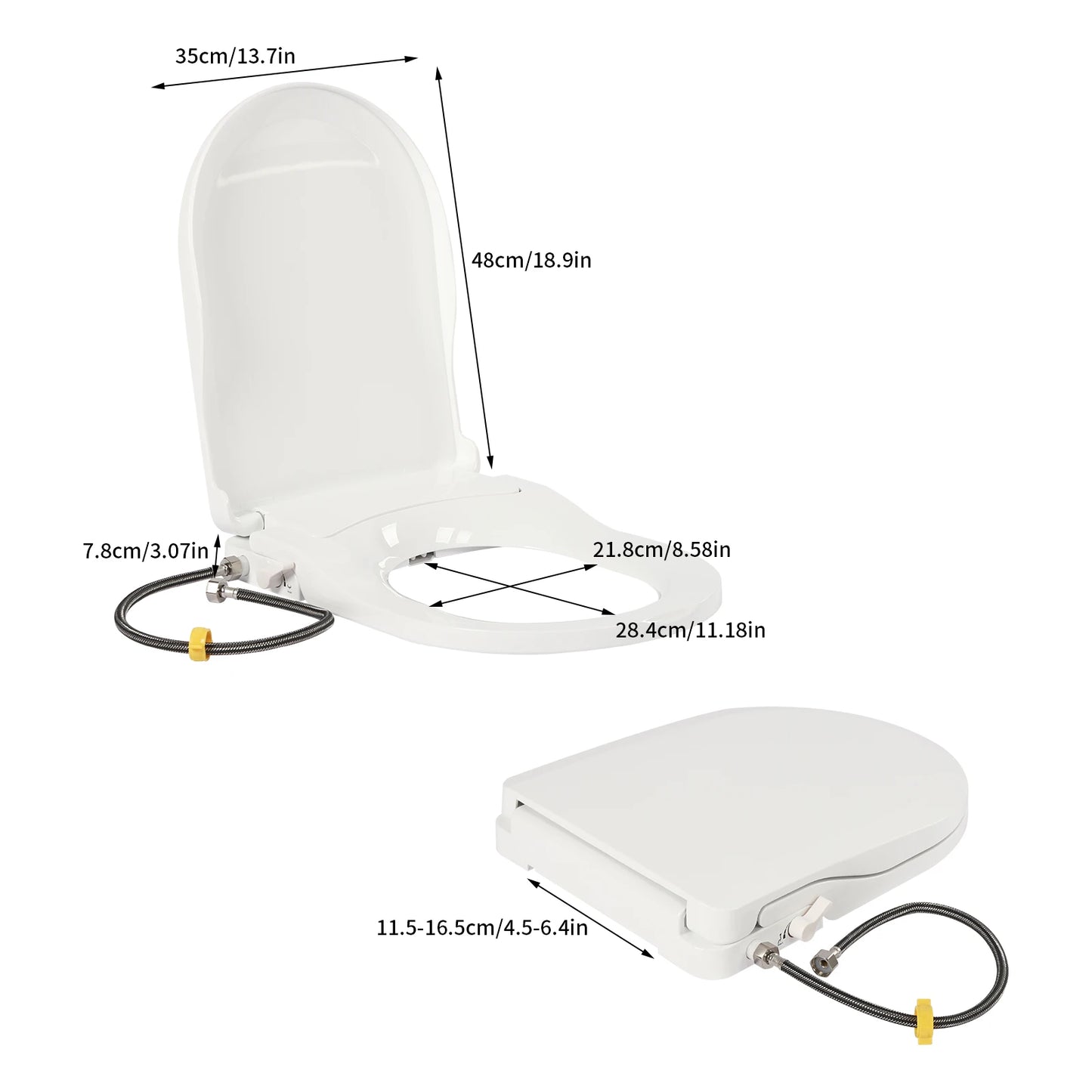 Non-Electric Bidet Toilet Seat Lid