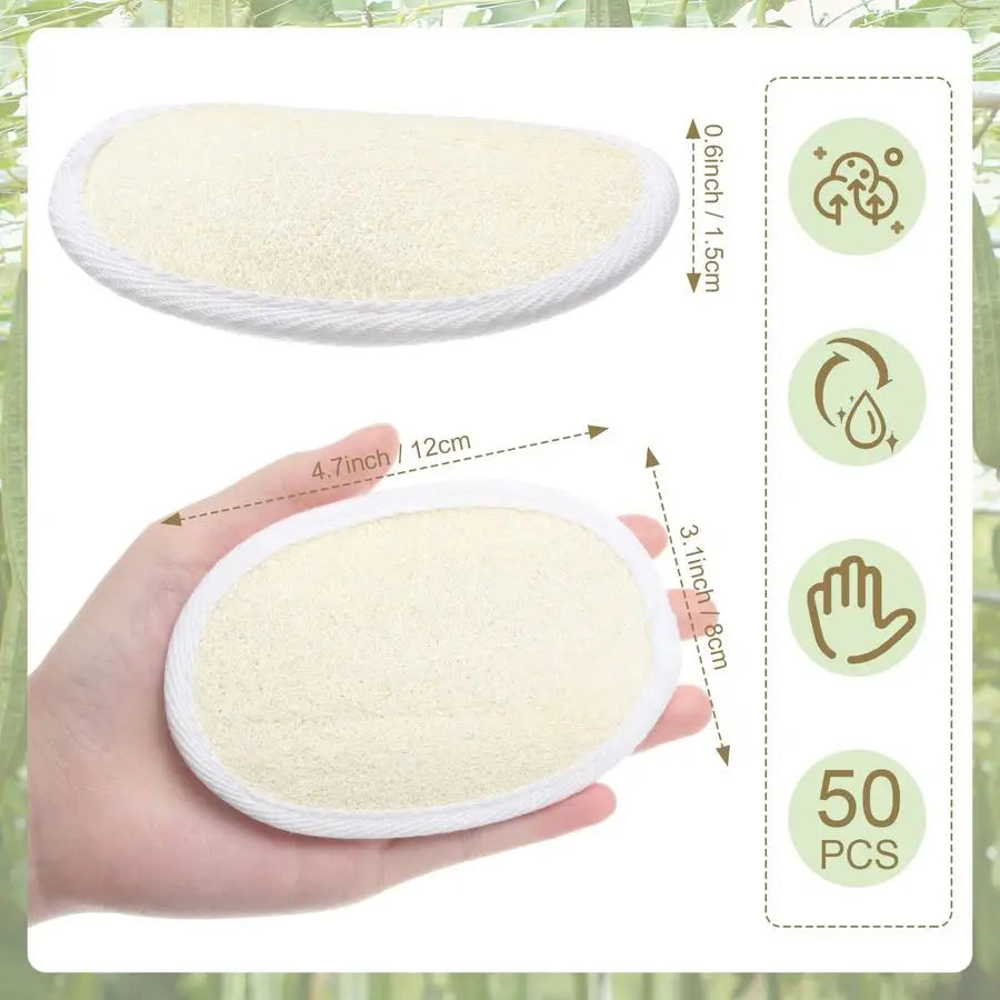 50 Pieces Exfoliating Loofah Pad Body Scrubber