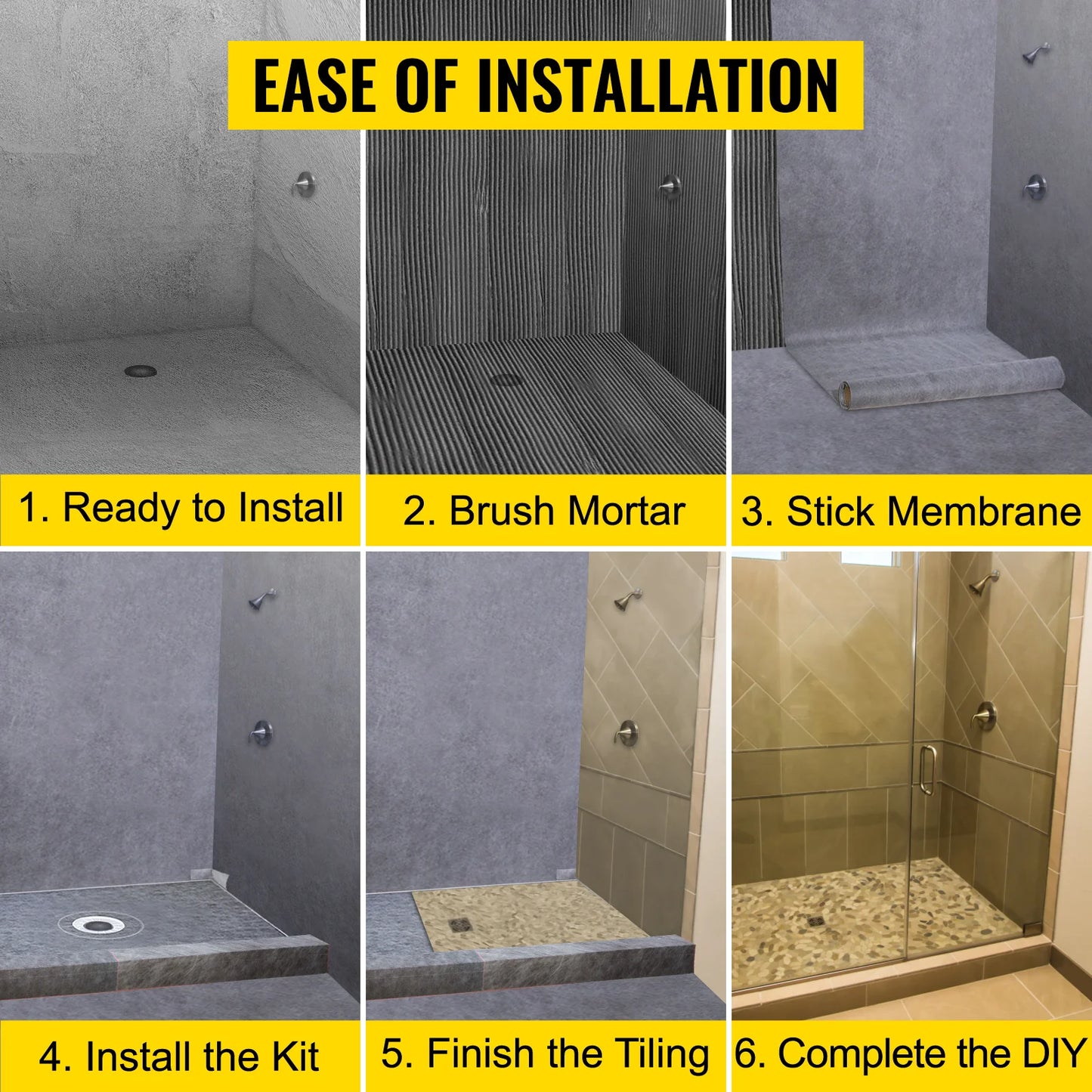 Waterproofing Shower Kit 38''x60"