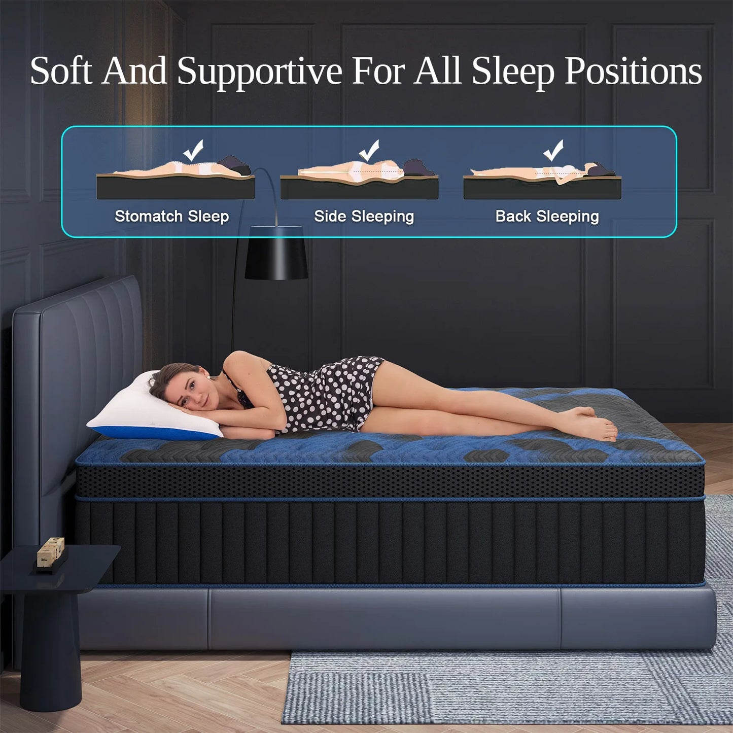 12" Gel Memory Foam Hybrid Pocket Spring Mattress