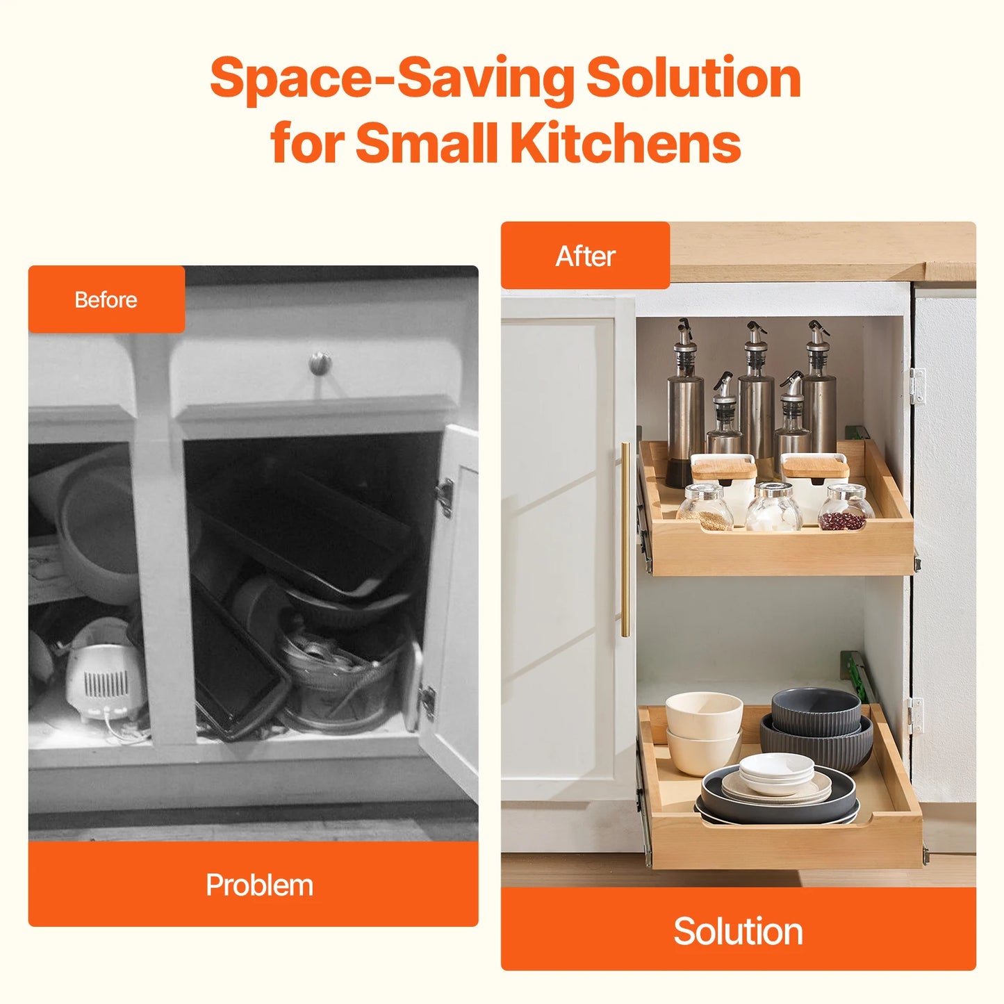 14-20inch Pull Out Cabinet Organizer