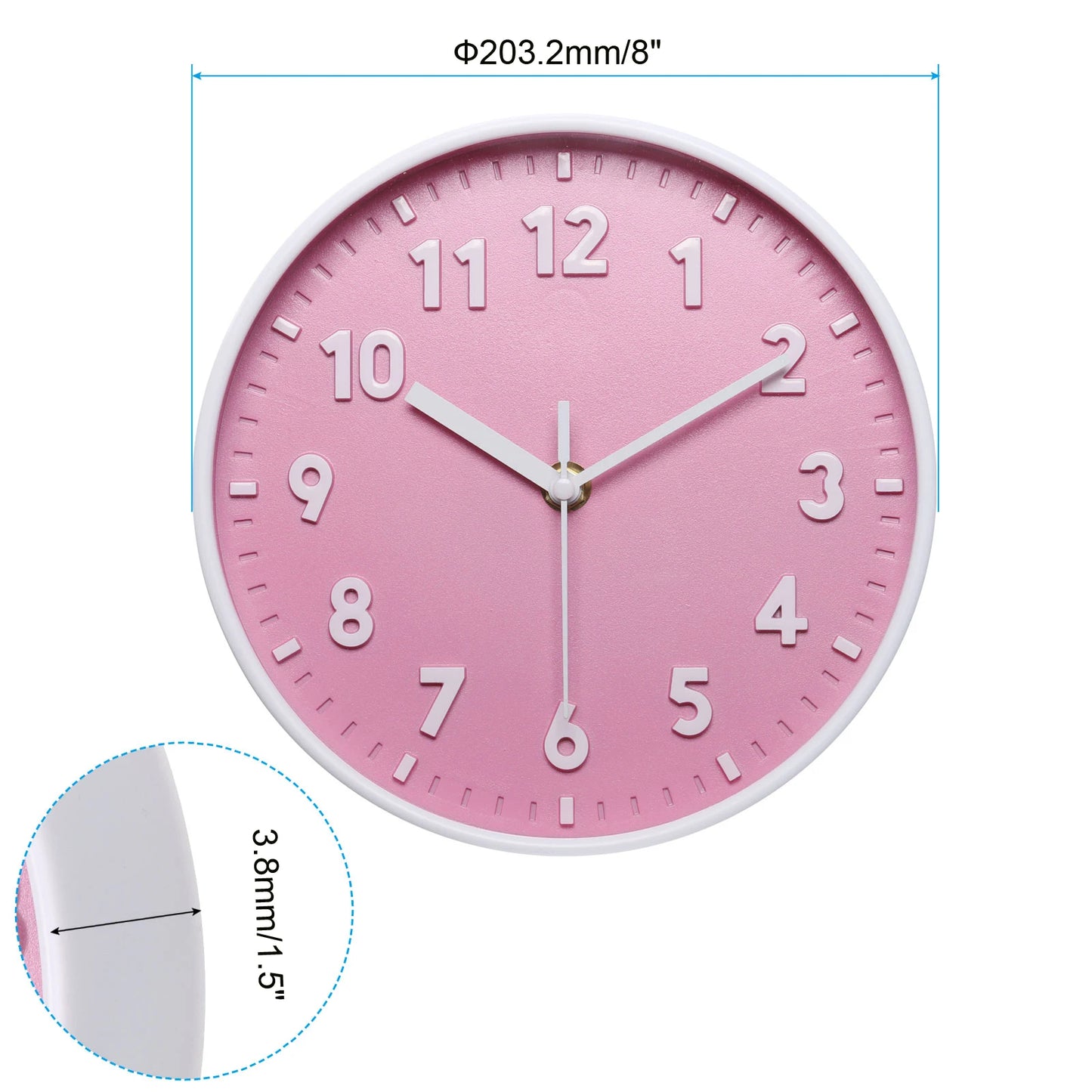 8 Inch Battery Operated Wall Clock Silent