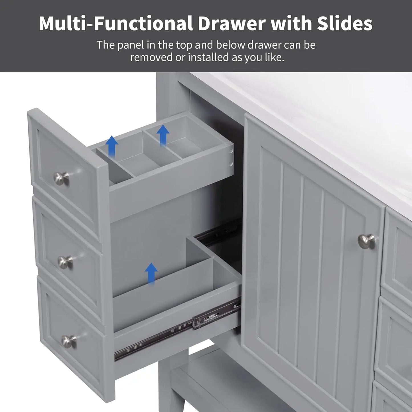 36" Bathroom Vanity Cabinet Sink Top Combo