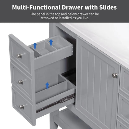 36" Bathroom Vanity Cabinet Sink Top Combo