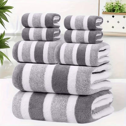 2pcs Luxury Coral Fleece Towel Set