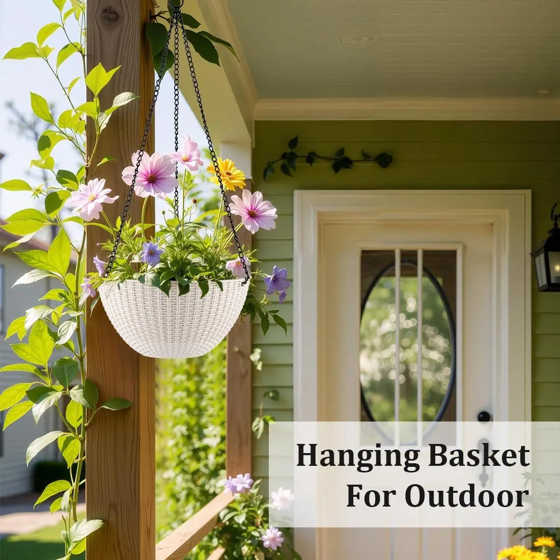 8 and 10 Inch Hanging Planters with Drainage Holes