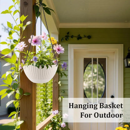 8 and 10 Inch Hanging Planters with Drainage Holes
