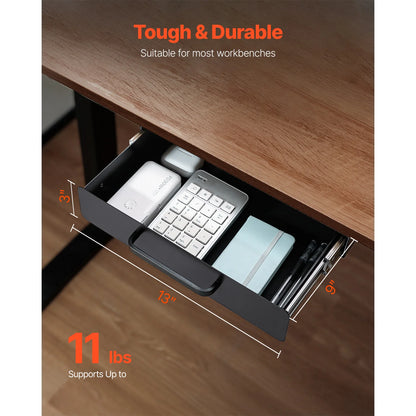 13in/22in Under Desk Slide Out Drawer