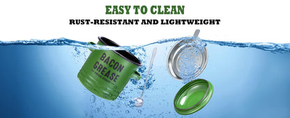 No Mess Bacon Grease Container with Strainer