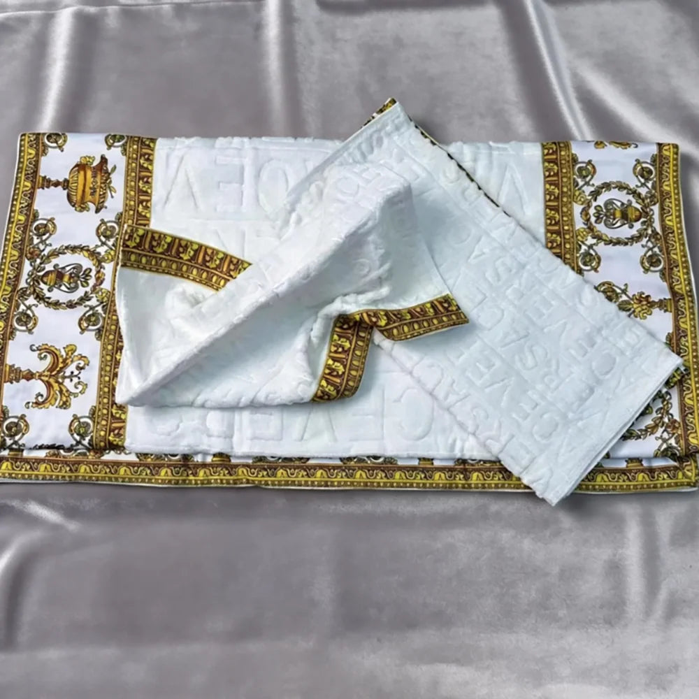 Towel Set 3 Piece Bathrobe Beach and Bath