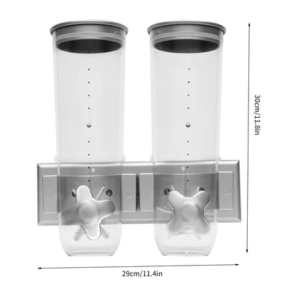 Wall Mount Dual-Bucket Food Storage Containers