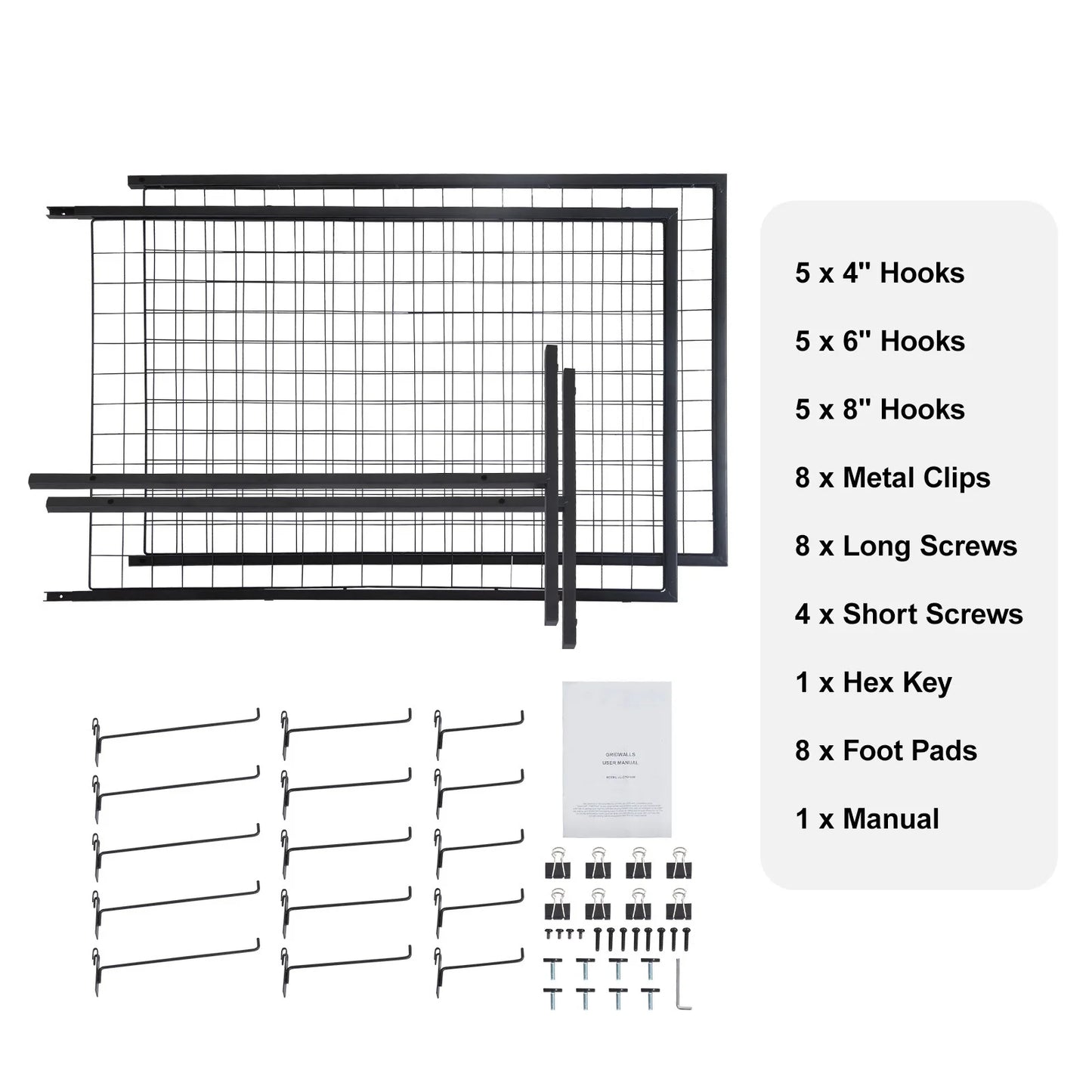 Wire Gridwall Display Racks Double Side Panels