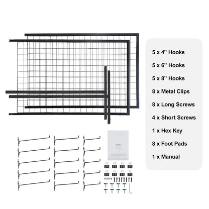 Wire Gridwall Display Racks Double Side Panels