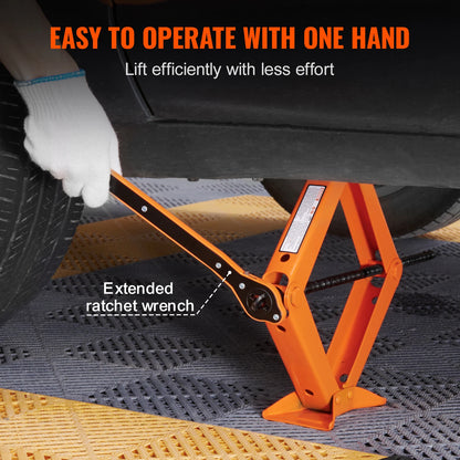 2.5 Ton/5512 lbs Scissor Jack 3.7"-17.1" Lift