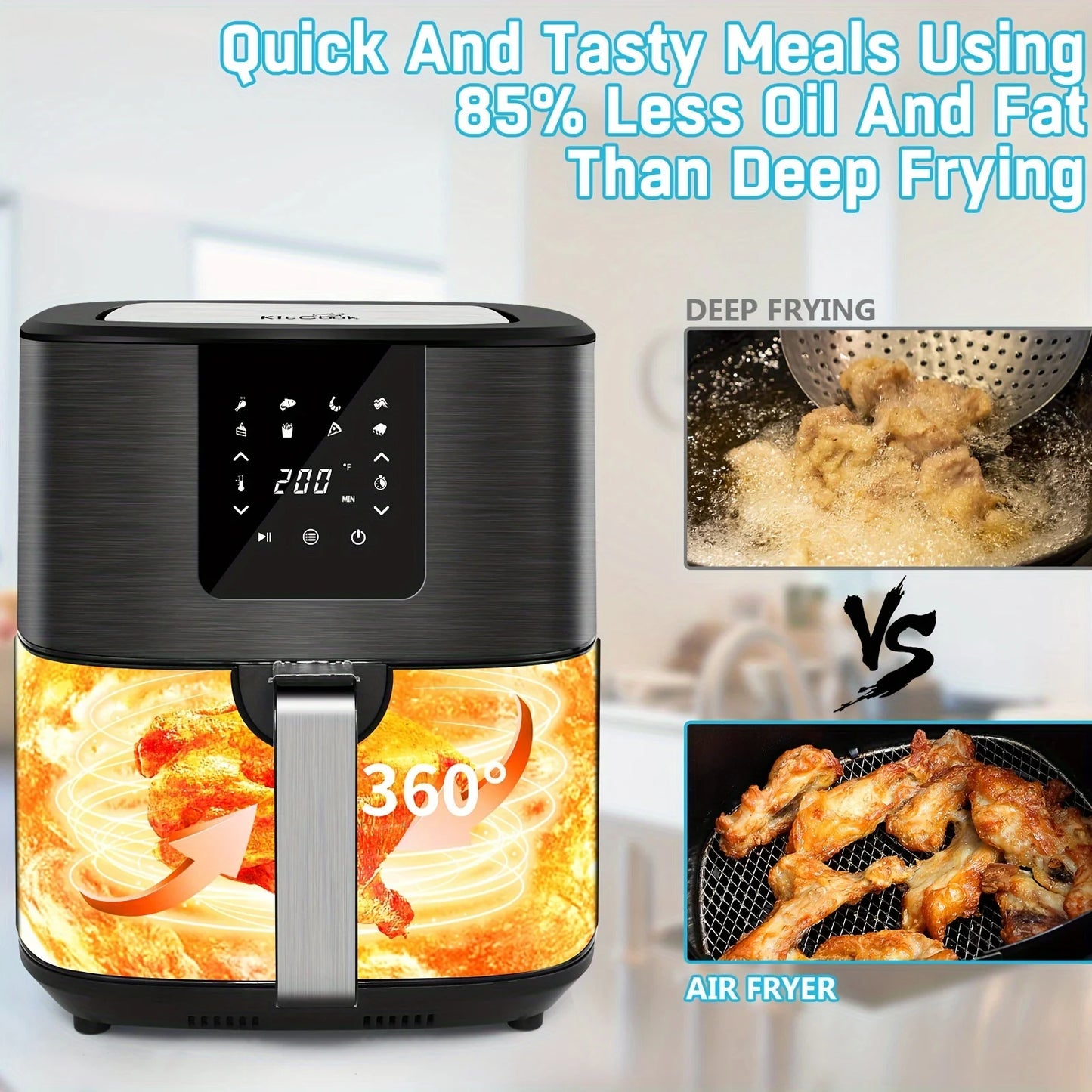 Large Air Fryer, 1500W 7QT