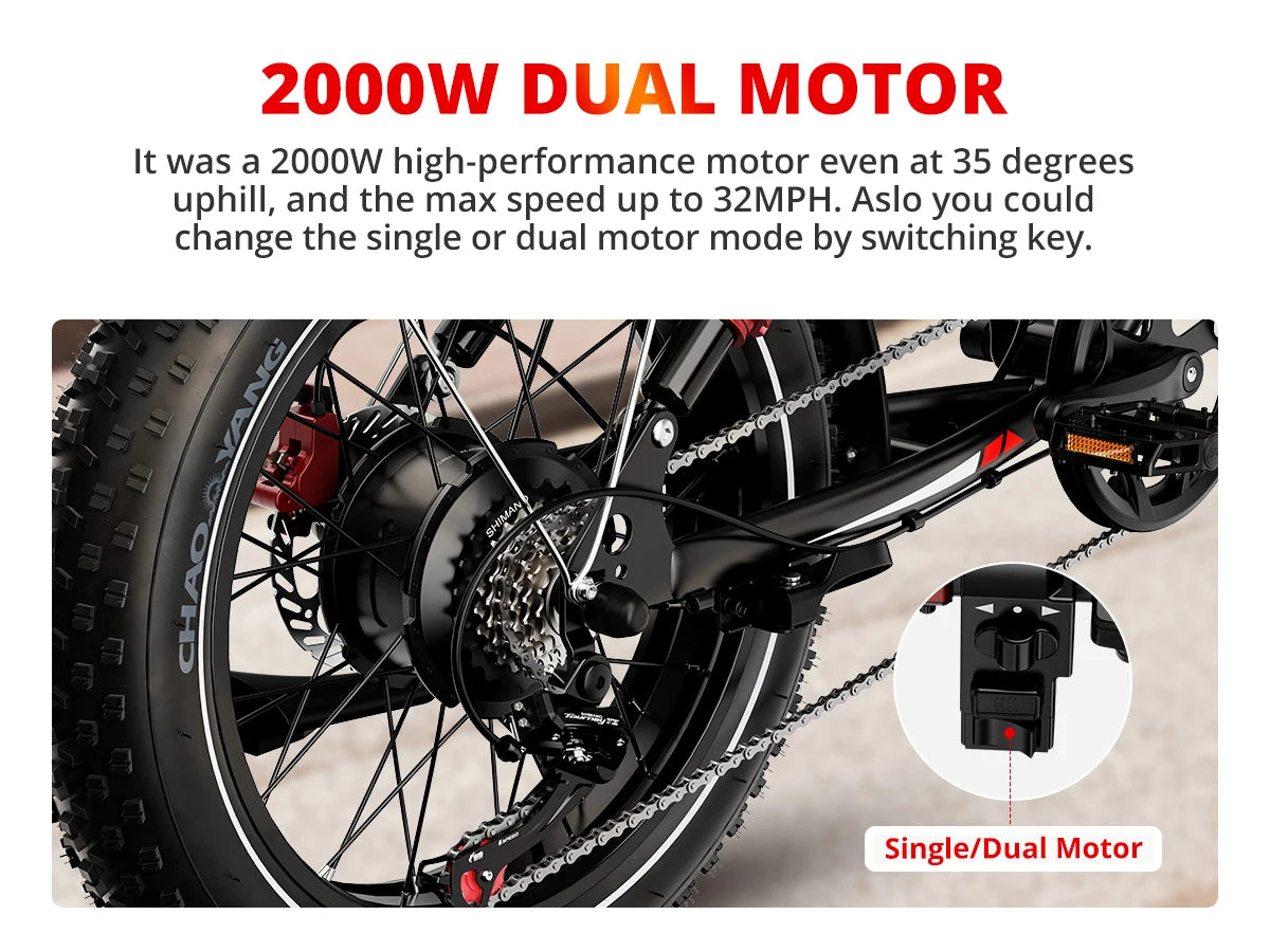 AMYET S8 Adults Electric Bike For Men 2000W