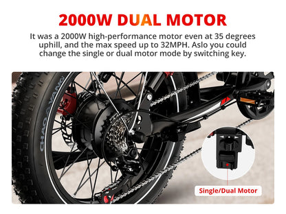 AMYET S8 Adults Electric Bike For Men 2000W