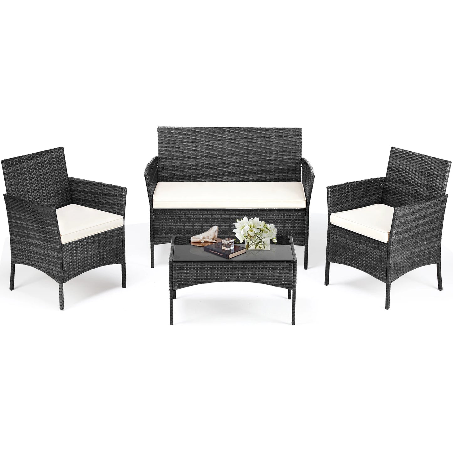 4 Piece Outdoor Patio Furniture Set