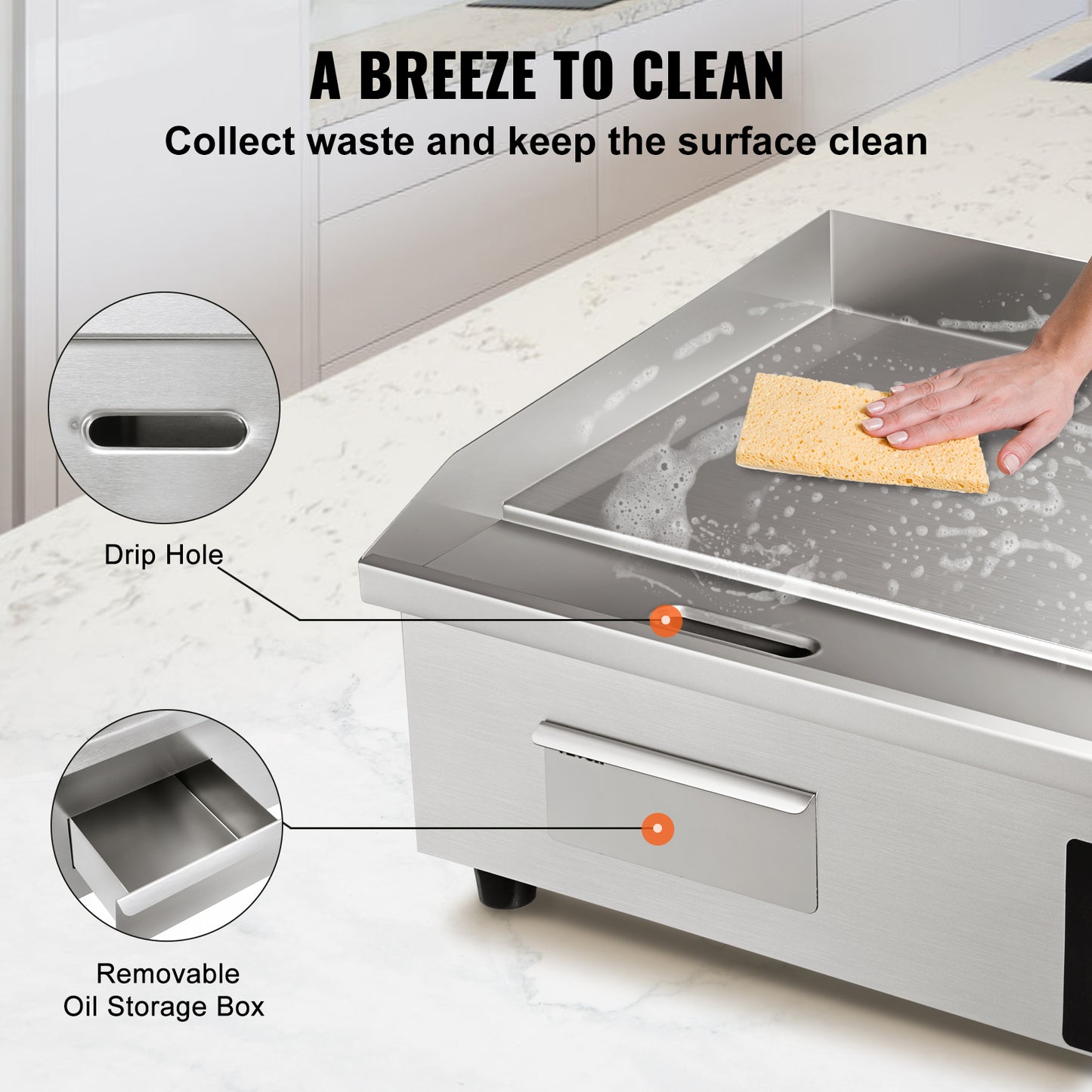 21In Commercial Electric Grill  Stainless Steel