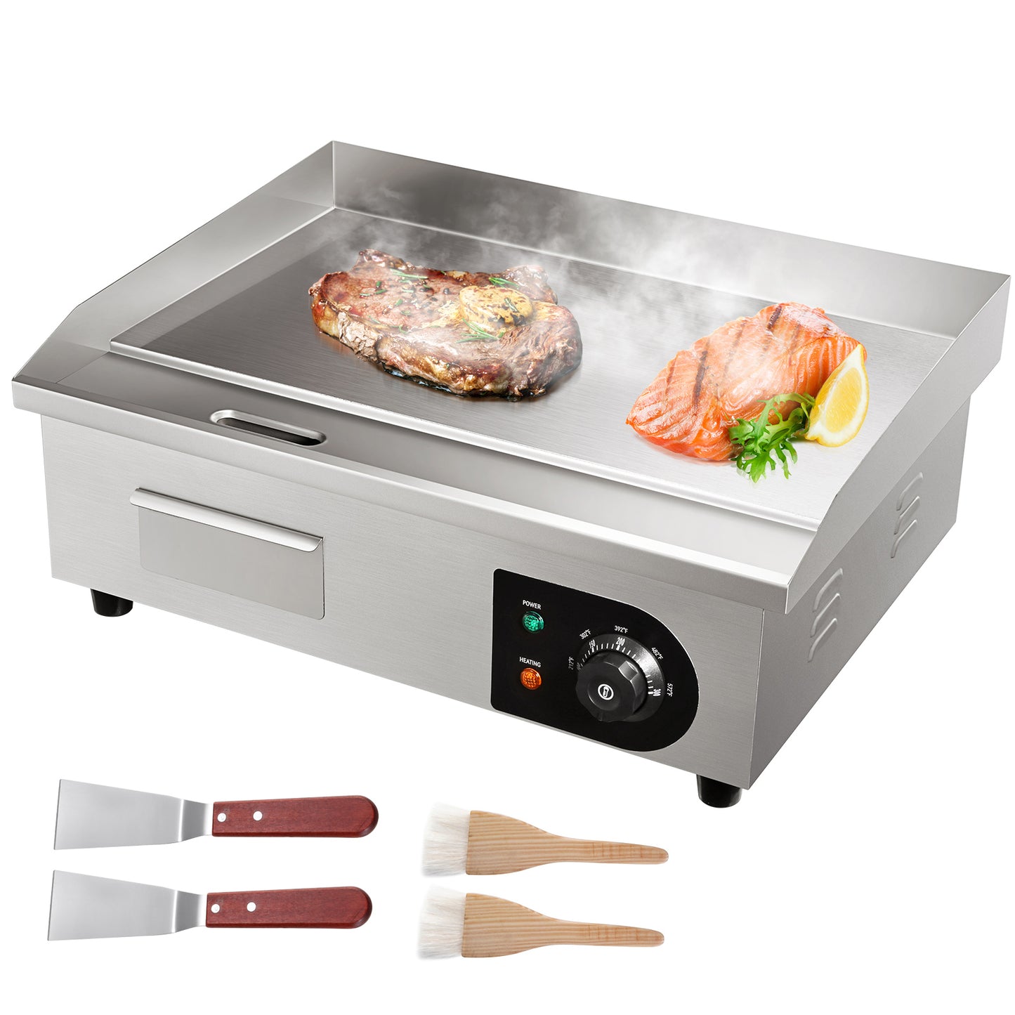 21In Commercial Electric Grill  Stainless Steel