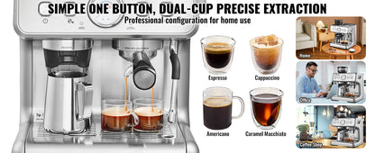 Espresso Machine With Grinder And Frother