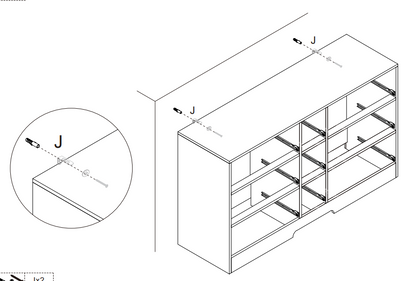 51.2” White Rattan Storage Locker with 9 Drawers