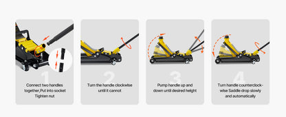 2.5T Hydraulic/Pnuematic Low Profile Floor Jack