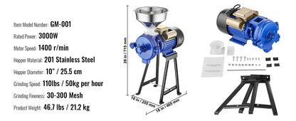 SucceBuy Electric Grain Mill And Spice Grinder