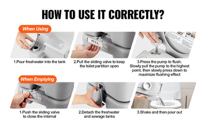 Porta Potty Push-Button Portable Toilet