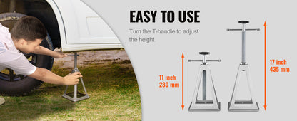 6000 Lbs Aluminum RV Leveling Stack Jacks