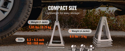 6000 Lbs Aluminum RV Leveling Stack Jacks