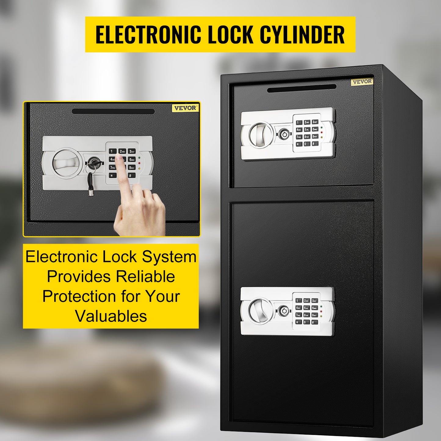 33" Steel Double Door Safe Deposit Box