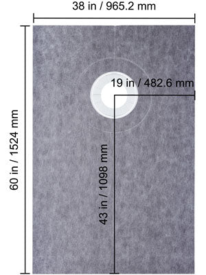 Waterproofing Shower Kit 38''x60"