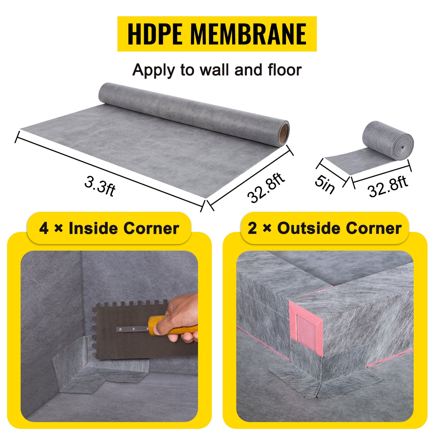 Waterproofing Shower Kit 38''x60"