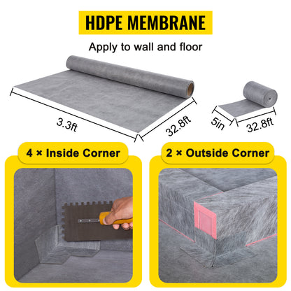 Waterproofing Shower Kit 38''x60"